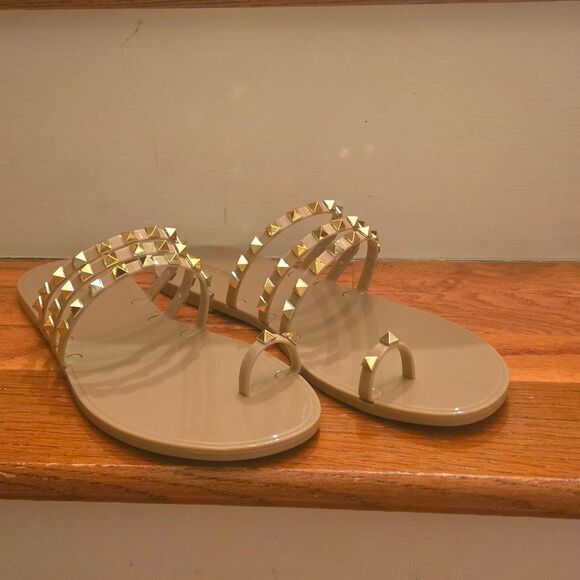 Nine West Tan Gold Gladiator Sandals - Picture 6 of 6